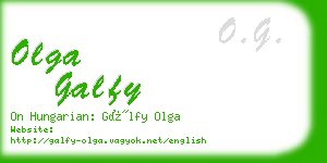 olga galfy business card